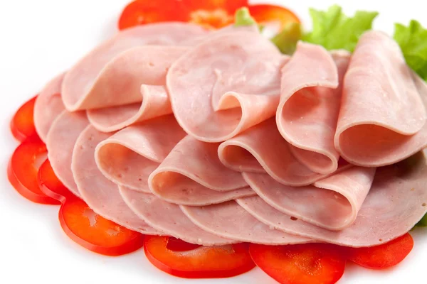 Sausage slices — Stock Photo, Image