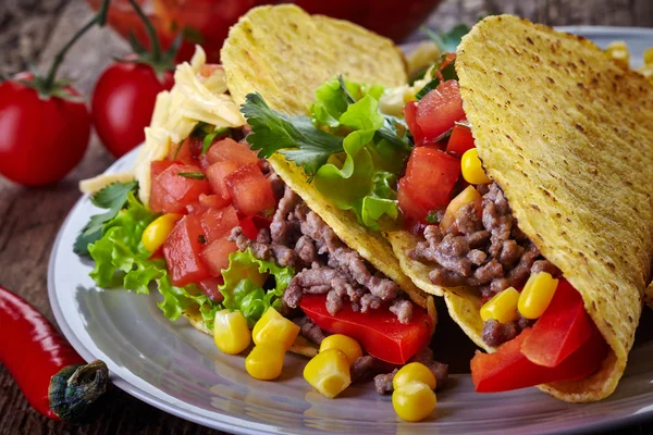 Comida mexicana Tacos — Fotografia de Stock