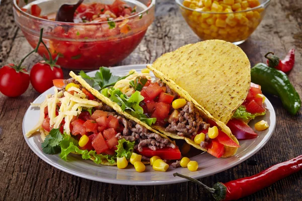 Cucina messicana Tacos — Foto Stock