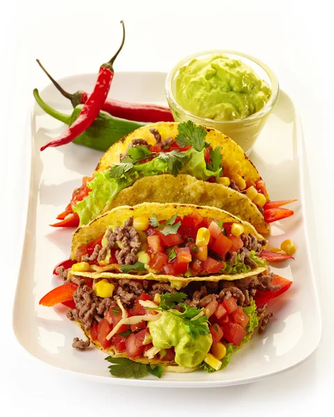 Comida mexicana Tacos — Fotografia de Stock