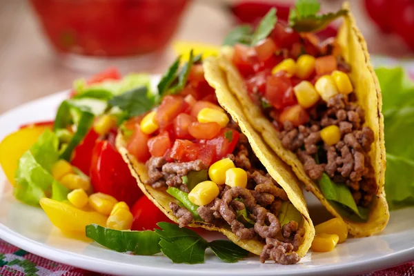 Comida mexicana Tacos — Fotografia de Stock