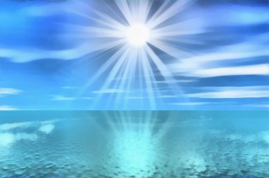 çizim, deniz gerçekçilik.