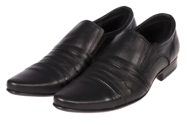 Klasik siyah ayakkabı (kırpma yolu) — Stok fotoğraf
