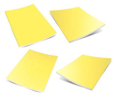 boş ywllow üzerine beyaz dergisi