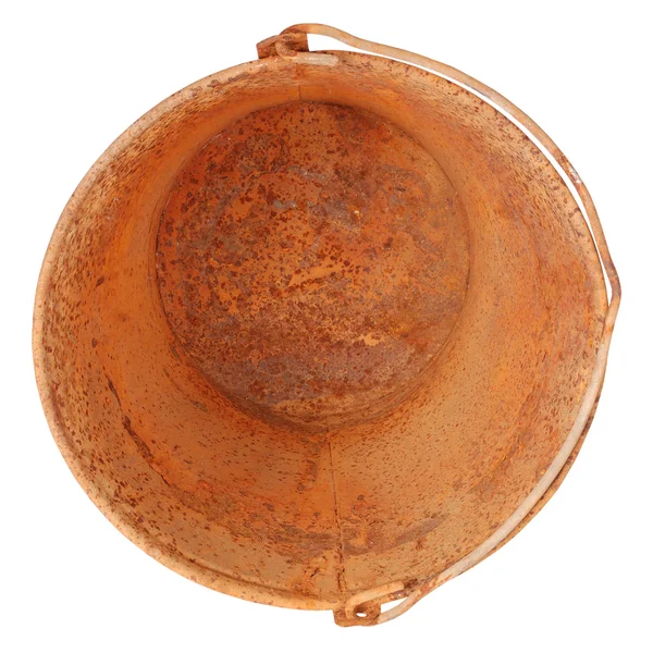Rusty bucket (Clipping path) — Stock Photo, Image