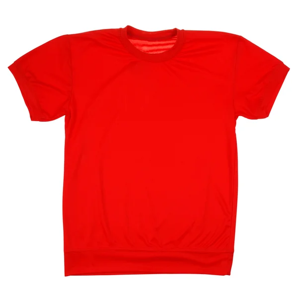 T-shirt em branco vermelho (caminho Clipping ) — Fotografia de Stock