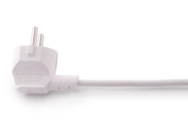 Conector de alimentação branco de 220 volts (caminho de corte ) — Fotografia de Stock