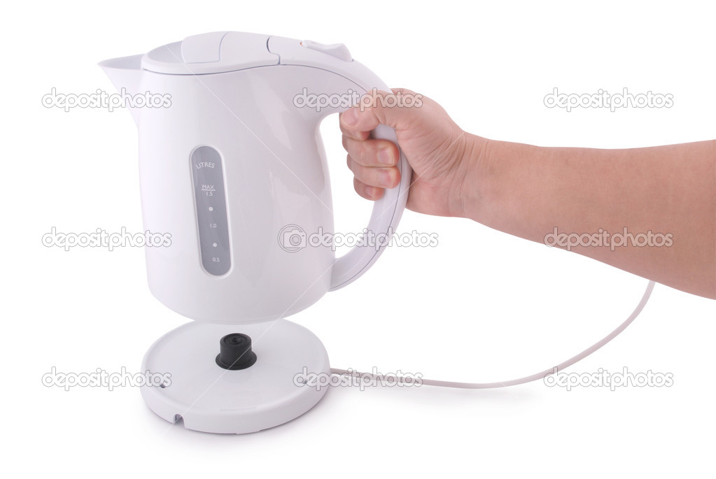 Modern electric kettle (Clipping path)