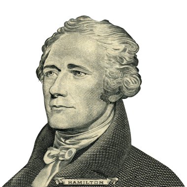 Cumhurbaşkanı alexander hamilton portre (kırpma yolu)