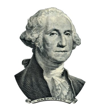 Başkan washington george portre (kırpma yolu)