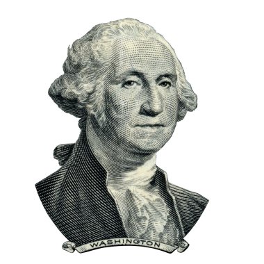 President Washington George portrait (Clipping path) clipart