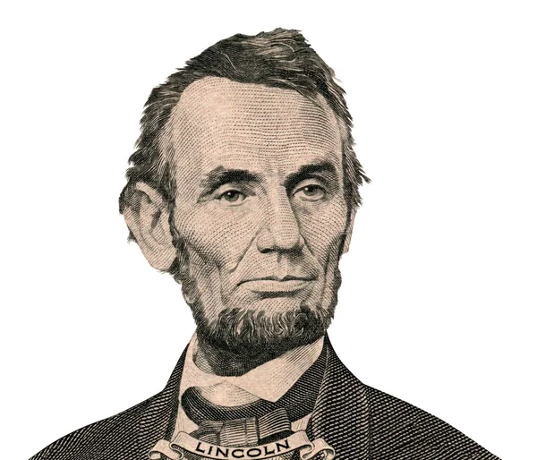 대통령 아브라함 링컨 초상화 (클리핑 경로) — 스톡 사진