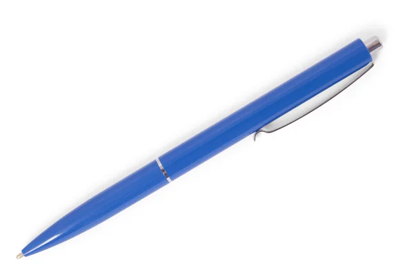 Blå penna (urklippsbana) — Stockfoto