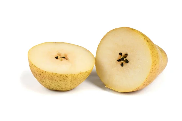 Груши Изолированы Белом Фоне Pears Macro Studio Фото Фото Высокого — стоковое фото