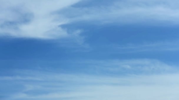 Синее Небо Белые Облака Время Облака Истекло Кучевое Облако Облачный — стоковое видео