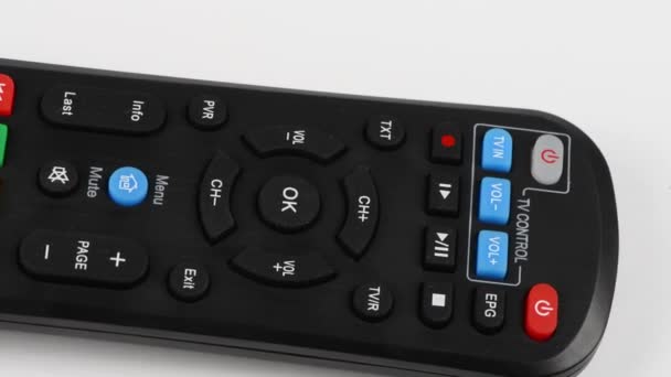 Control Remoto Primer Plano Imágenes Vídeo Uhd 3840X2160 — Vídeo de stock