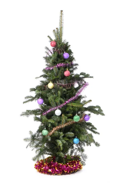 Weihnachtsbaum Isoliert Auf Weißem Hintergrund Foto Hoher Auflösung — Stockfoto