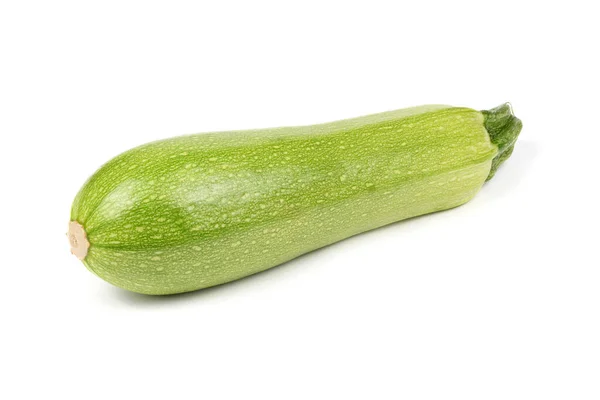 Perfect Geretoucheerde Courgette Geïsoleerd Wit Hoge Resolutie Foto Volledige Velddiepte — Stockfoto