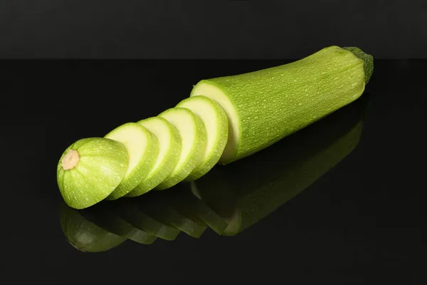 Zucchini Isolated Acrylic Black Background High Resolution Photo Full Depth — Stock Photo, Image