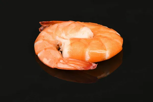 Shrimp Isoliert Auf Schwarzem Acryl Hintergrund Foto Hoher Auflösung Volle — Stockfoto