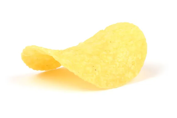 Delicious Potato Chips Isolated White Background High Resolution Photo Full — Stock Photo, Image