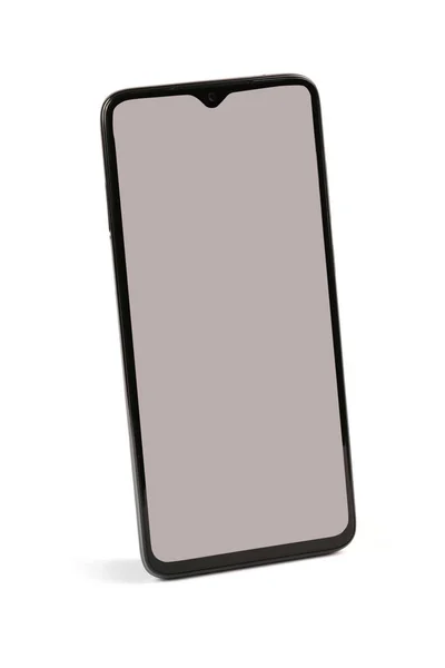 Boş Ekranlı Siyah Cep Telefonları Beyaz Arka Planda Izole Edilmiş — Stok fotoğraf