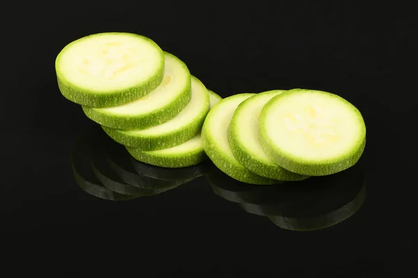 Zucchini Geïsoleerd Acryl Zwarte Achtergrond Hoge Resolutie Foto Volledige Velddiepte — Stockfoto