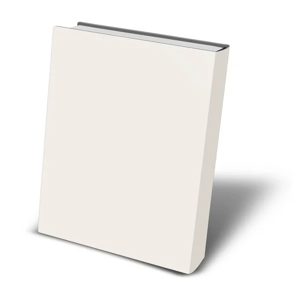 Modello Libro Bianco Vuoto Con Ombra Isolata Bianco Illustrazione Rendering — Foto Stock