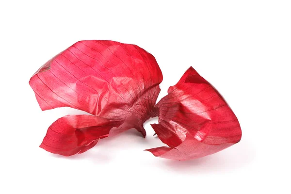 Onion Peel Isolated White Background Red Onion Peel High Resolution — Stock Photo, Image