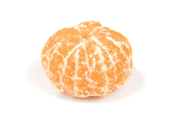 Zralé Pomerančové Čerstvé Mandarinky Plátky Mandarinek Izolované Bílém Pozadí Fotka — Stock fotografie
