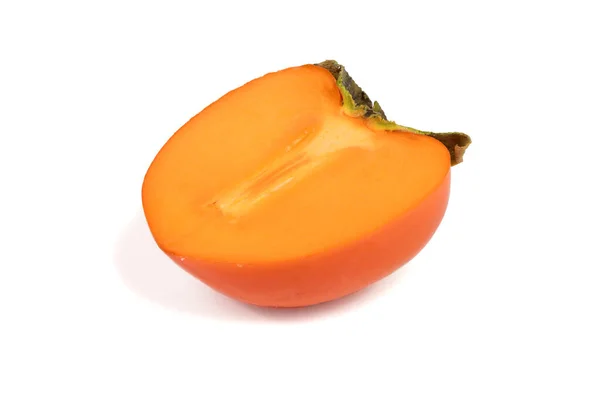 Oranje Rijpe Persimmon Persimmon Fruit Orang Vruchten Gesneden Uit Hoge — Stockfoto