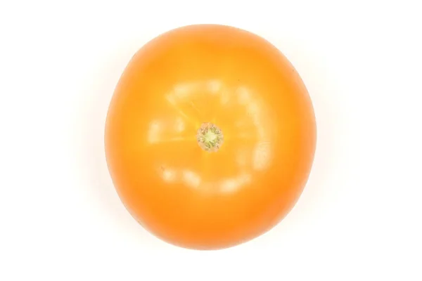 被白色隔离的黄色西红柿 高分辨率照片 实地的全部深度 — 图库照片