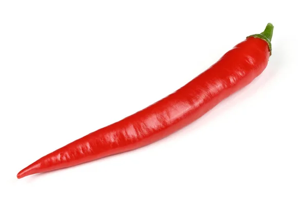 Červený Chilli Pepř Izolované Bílém Pozadí Fotka Vysokém Rozlišení Plná — Stock fotografie