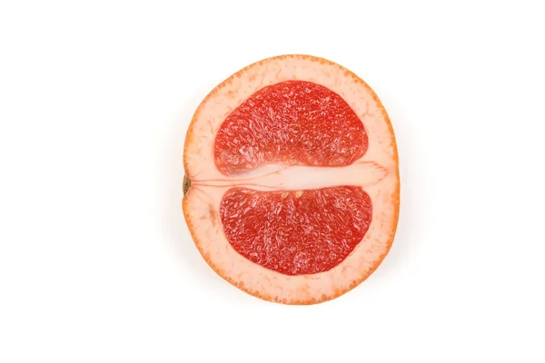 Dokonale Retušovaný Grapefruit Izolovaný Bílém Fotka Vysokém Rozlišení Plná Hloubka — Stock fotografie