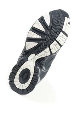 Mavi tabanlar, beyaz arka planda izole edilmiş modern spor ayakkabılar. Yüksek çözünürlüklü. Tam alan derinliği.