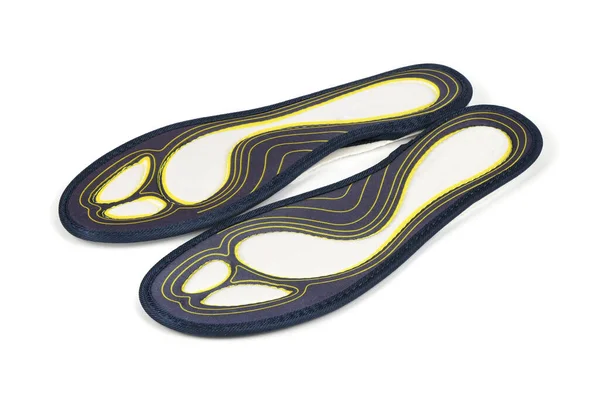 Espuma Palmilhas Silicone Palmilhas Ortopédicas Para Sapatos Esportivos Isolados Fundo — Fotografia de Stock