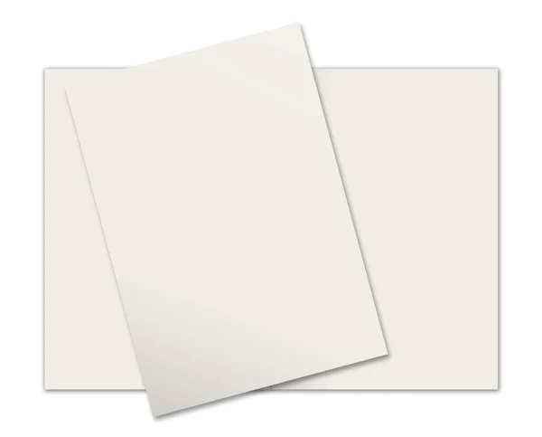 Sunum Düzeni Tasarım Için Broşür Boş Beyaz Şablon Boyutlu Görüntüleme — Stok fotoğraf