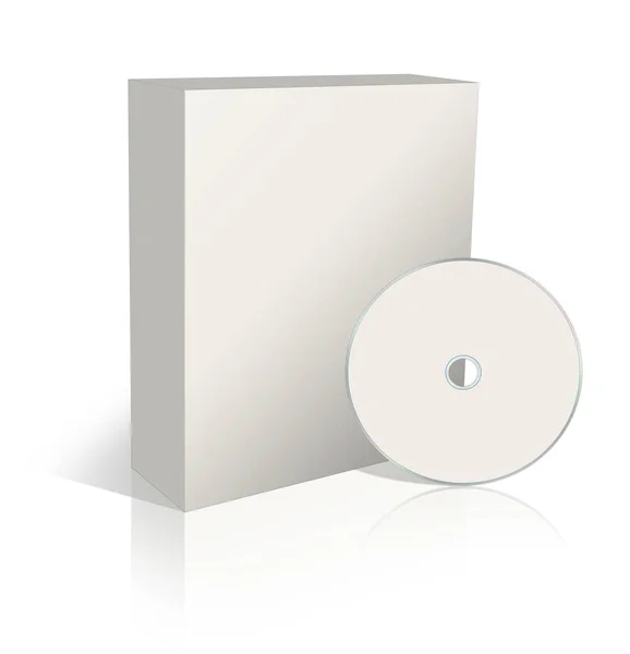 Cajas Software Plantilla Blanca Blanco Para Diseños Presentación Diseño Representación — Foto de Stock