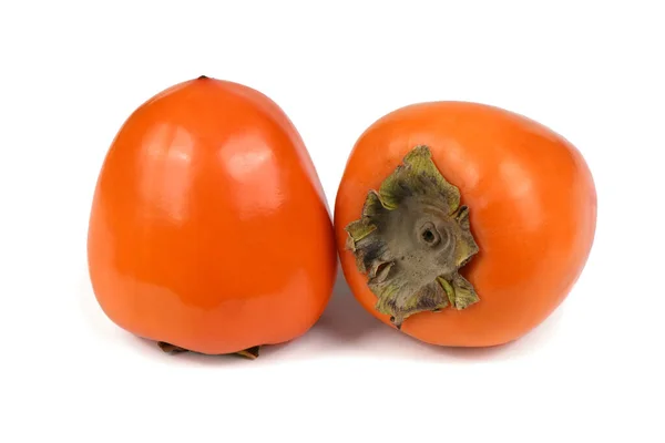 Orangenreife Persimmon Persimmon Frucht Orang Früchte Scheiben Schneiden Foto Hoher — Stockfoto