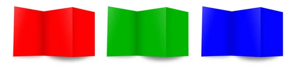 Sunum Düzeni Tasarım Için Rgb Broşürü Kırmızı Yeşil Mavi Şablon — Stok fotoğraf