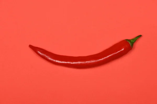 Red Chili Pepper Isolated Red Background High Resolution Photo Full — 图库照片