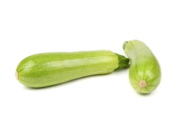 Perfekt Retuschierte Zucchini Isoliert Auf Weiß Foto Hoher Auflösung Volle — Stockfoto
