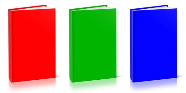 Blanco Boek Model Rgb Met Schaduw Geïsoleerd Wit Illustratie Rendering — Stockfoto