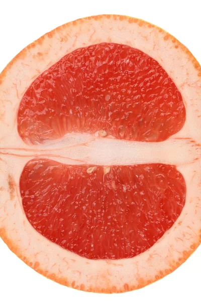 Perfekt Retuscherad Grapefrukt Isolerad Vitt Högupplöst Foto Fullständigt Skärpedjup — Stockfoto