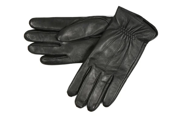 Casual Leren Handschoenen Geïsoleerd Witte Achtergrond Hoge Resolutie Foto Volledige — Stockfoto