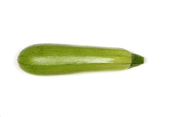 Perfect Geretoucheerde Courgette Geïsoleerd Wit Hoge Resolutie Foto Volledige Velddiepte — Stockfoto