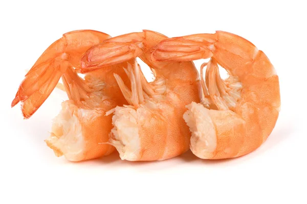 Crevettes Parfaitement Retouchées Isolées Sur Blanc Photo Haute Résolution Profondeur — Photo