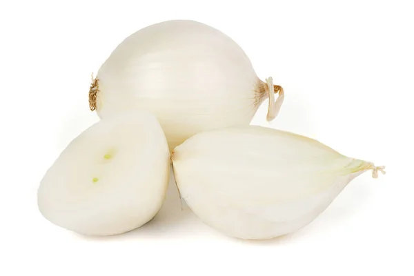 Weiße Zwiebelzwiebel Isoliert Auf Weißem Hintergrund Foto Hoher Auflösung Volle — Stockfoto