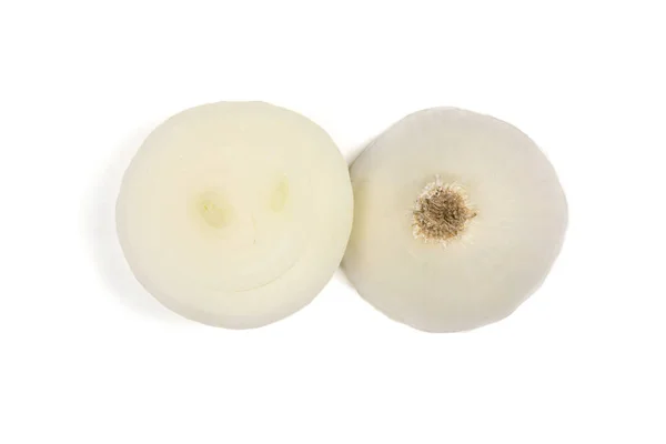 White Onion Bulb Isolated White Background High Resolution Photo Full — Stock Photo, Image