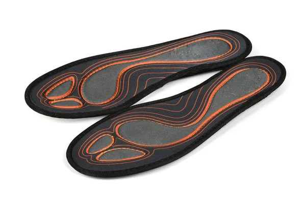Foam Silicone Insoles Orthopedic Insoles Athletic Shoes Isolated White Background — стоковое фото